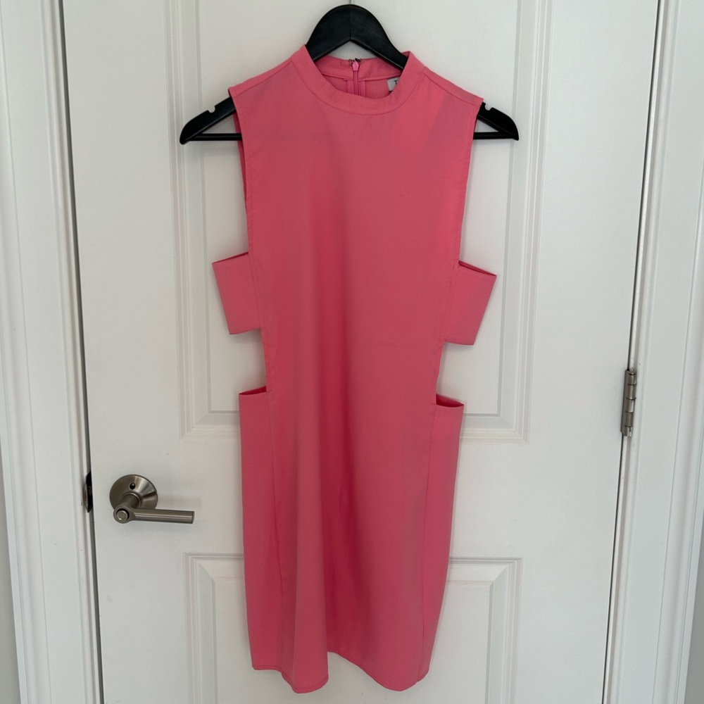 Tobi Barbie Pink Side Cut Out Mini Dress